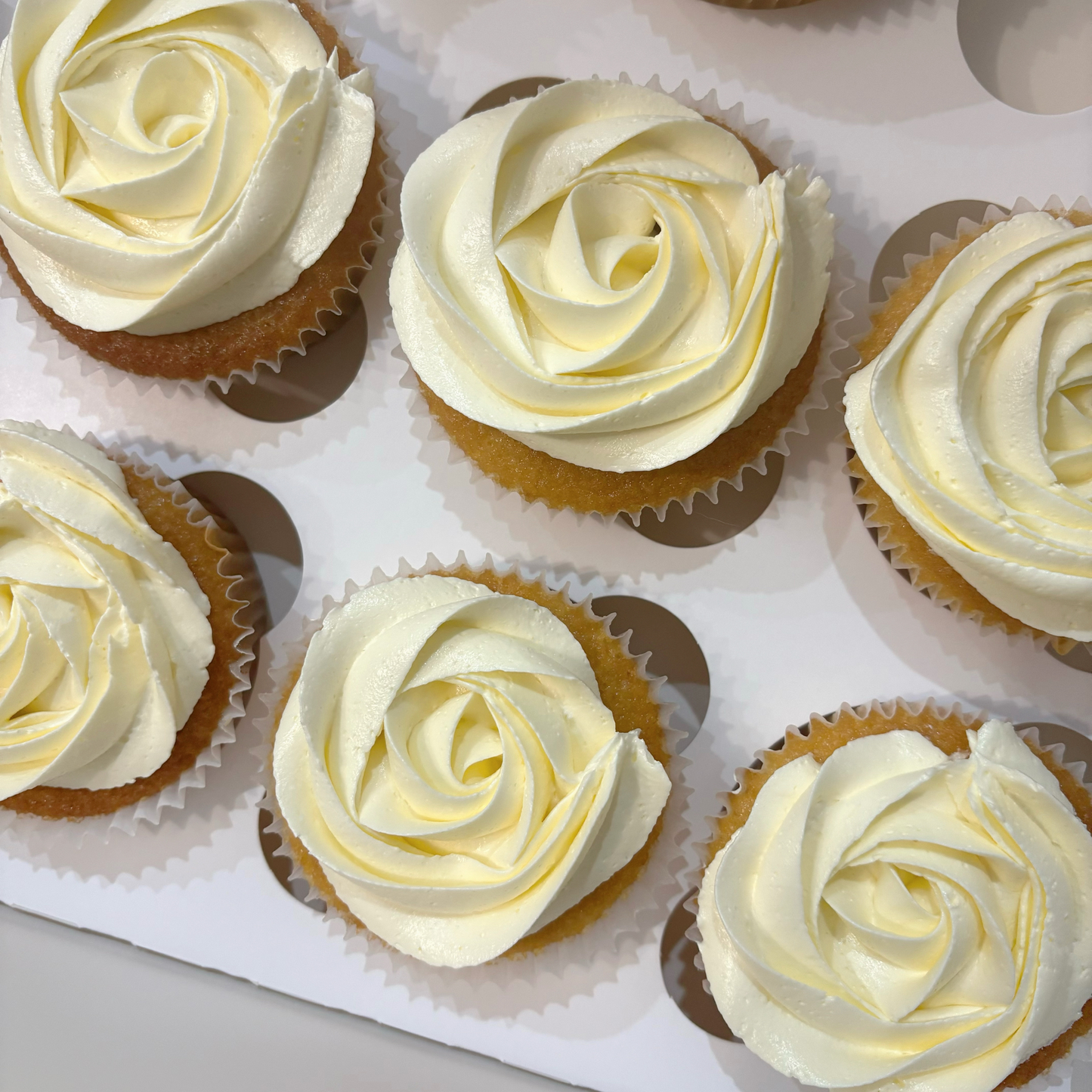 Custom Rosette Swirl Cupcakes