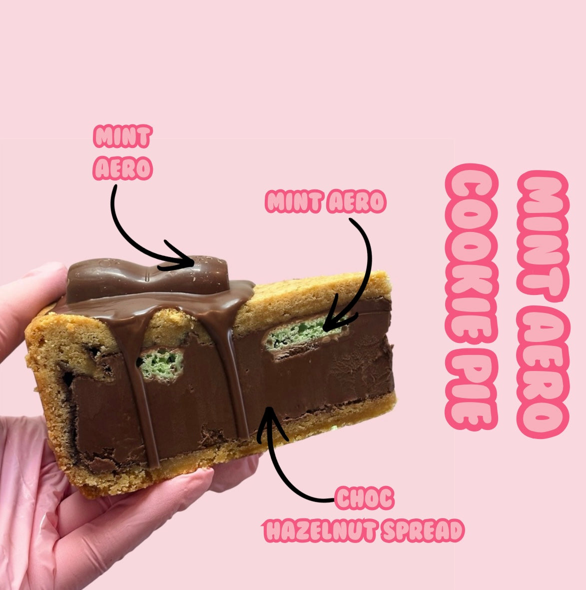 Mint Aero Cookie Pie
