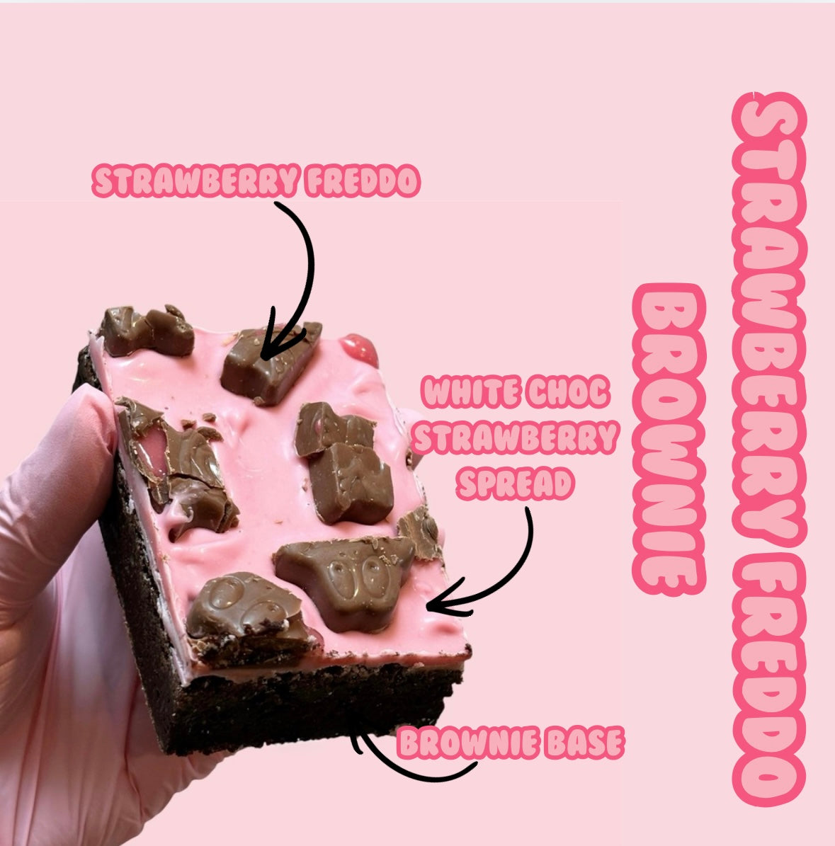 Mini Strawberry Freddo Brownie