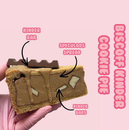 Biscoff Kinder Cookie Pie