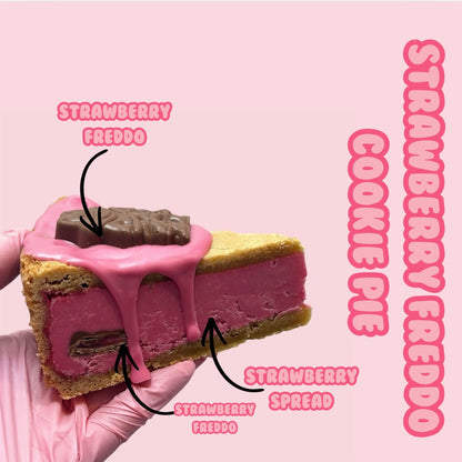 Strawberry Freddo Cookie Pie
